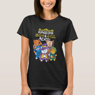 Dungeons And Cats Rpg D20 Fantasy Roleplaying Game T-Shirt