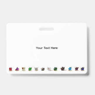 Dungeons and Dragons Class Dice Designs ID Badge