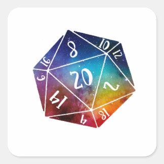 Dungeons and Dragons, D20 Square Sticker