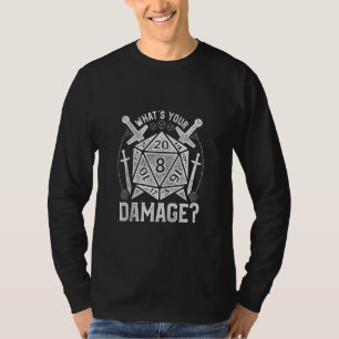Dungeons Dice Rpg What's Your Damage T-Shirt