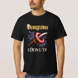 Dungeons & Doughnuts Funny RPG Roleplaying Fantasy T-Shirt