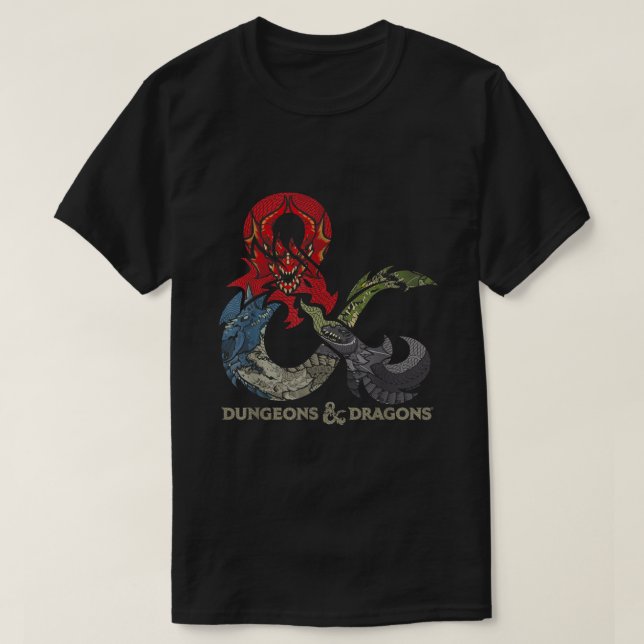 Dungeons  Dragons Dragon Ampersand Logo  T-Shirt (Design Front)