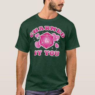 Dungeons Dragons Valentines Day Charmed By You D20 T-Shirt