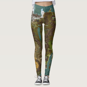 Dungeons & Dragons World Map Leggings