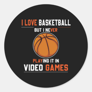 Dunk basketball legends classic round sticker