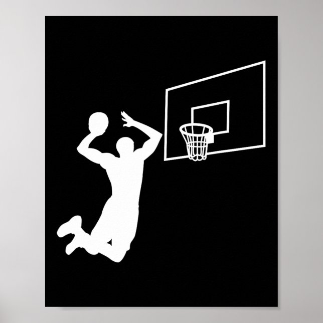 Dunk Basketball Player Slam Dunk Baller Basketball Poster (Front)
