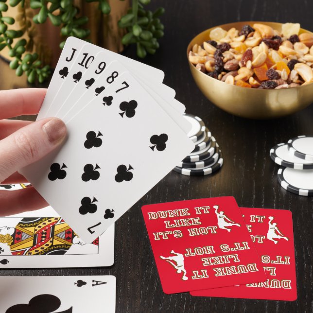 DUNK IT LIKE IT'S HOT funny basketball             Playing Cards (In Situ)