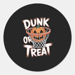 Dunk Or Treat Halloween Sketll T Shirt Spooky Sket Classic Round Sticker