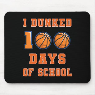 Dunked 100 Days Of School Basketball 100th Day Of  Mouse Pad