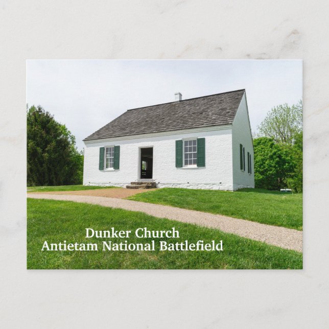 Dunker Church in Antietam Postcard (Front)