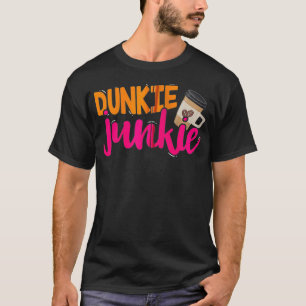 Dunkie Junkie Funny Coffee Lover Saying Zip T-Shirt
