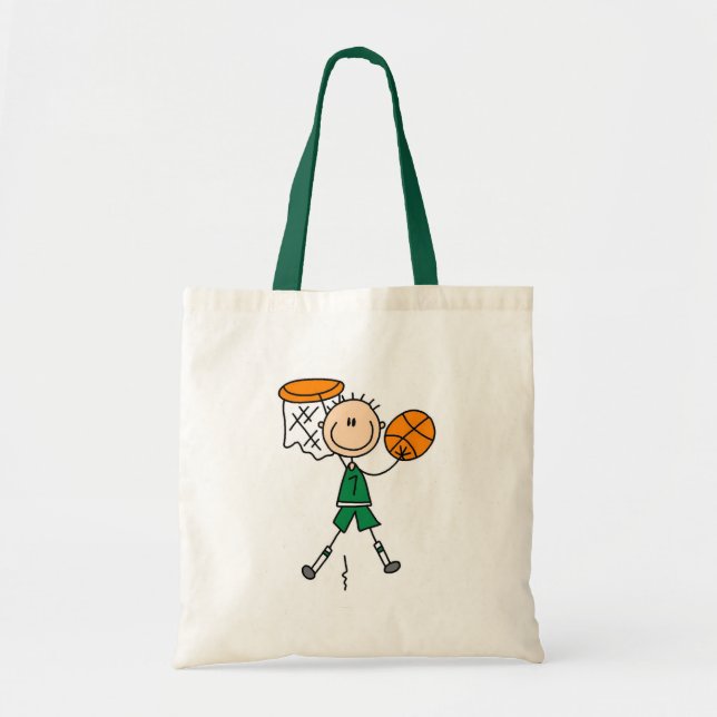 Dunking Boys Basketball Tshirts and Gifts Tote Bag (Front)