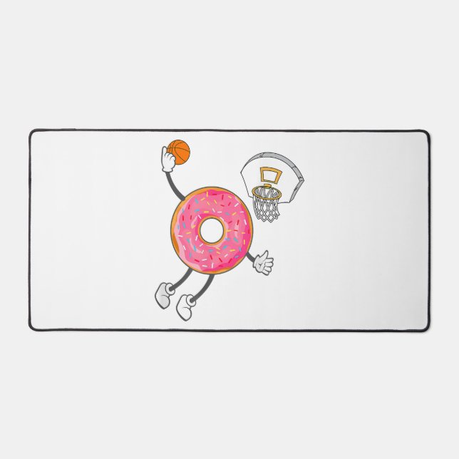 Dunking Doughnut Hole Food Champ Desk Mat (Front)