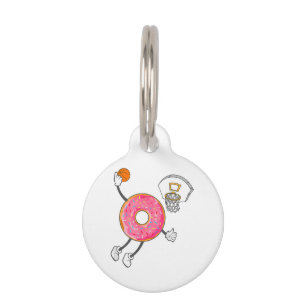 Dunking Doughnut Hole Food Champ Pet Tag