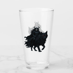 Dunkle Kriegerin auf Höllenwolf Glass