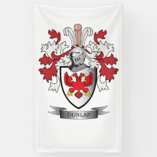 Dunlap Family Crest Coat of Arms Banner