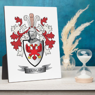 Dunlap Family Crest Coat of Arms Plaque