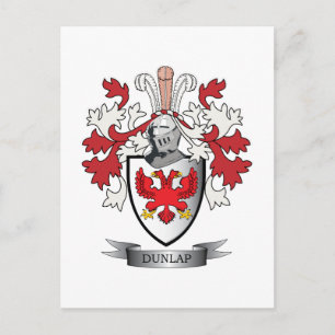 Dunlap Family Crest Coat of Arms Postcard