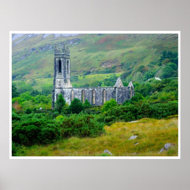 Dunlewey Church in the Irish Countryside Poster (Front)