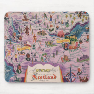 Dunlop Map of Central Scotland Mouse Pad