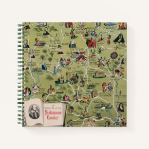 Dunlop Map of Shakespeare Country, England Notebook