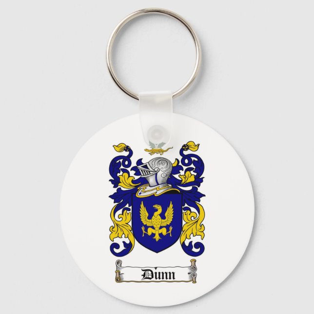 DUNN FAMILY CREST -  DUNN COAT OF ARMS KEY RING (Front)