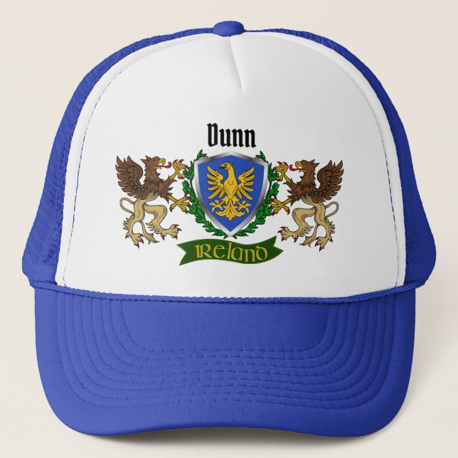 Dunn/O'Dunn Irish Shield Personalised  Trucker Hat (Front)