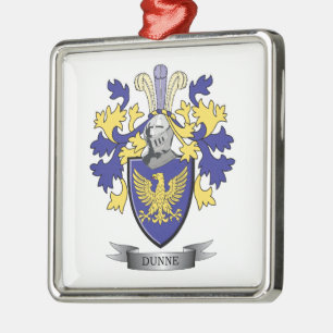 Dunne Coat of Arms Metal Ornament