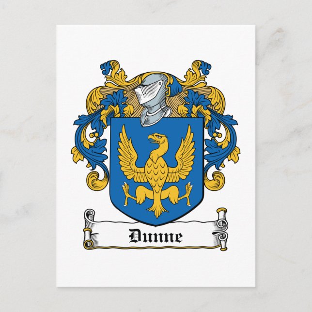 Dunne Family Crest Postcard (Front)