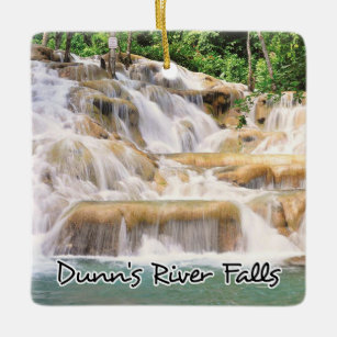 Dunn's River Falls Jamaica closeup Ceramic Ornament