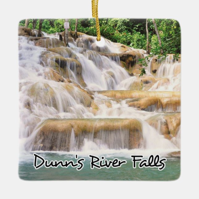 Dunn's River Falls Jamaica closeup Ceramic Ornament (Front)