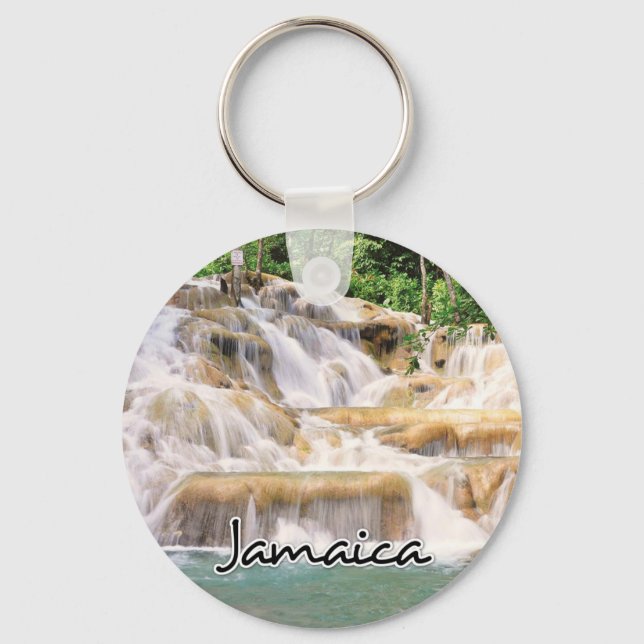 Dunn's River Falls Jamaica closeup Key Ring (Front)