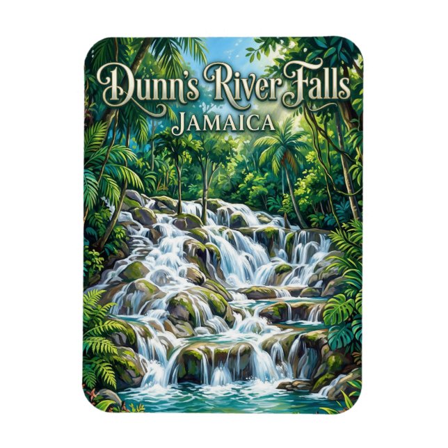 Dunn's River Falls Jamaica Magnet (Vertical)