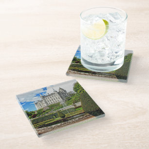 Dunrobin castle architecture photo glass coaster