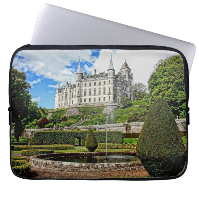 Dunrobin castle architecture photo laptop sleeve (Front)