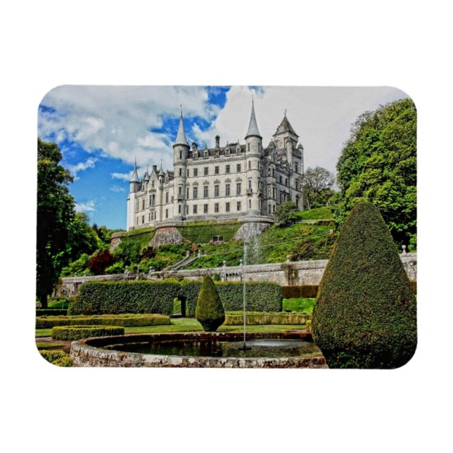 Dunrobin castle architecture photo magnet (Horizontal)