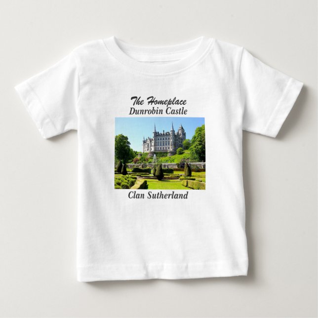 Dunrobin Castle – Clan Sutherland Baby T-Shirt (Front)