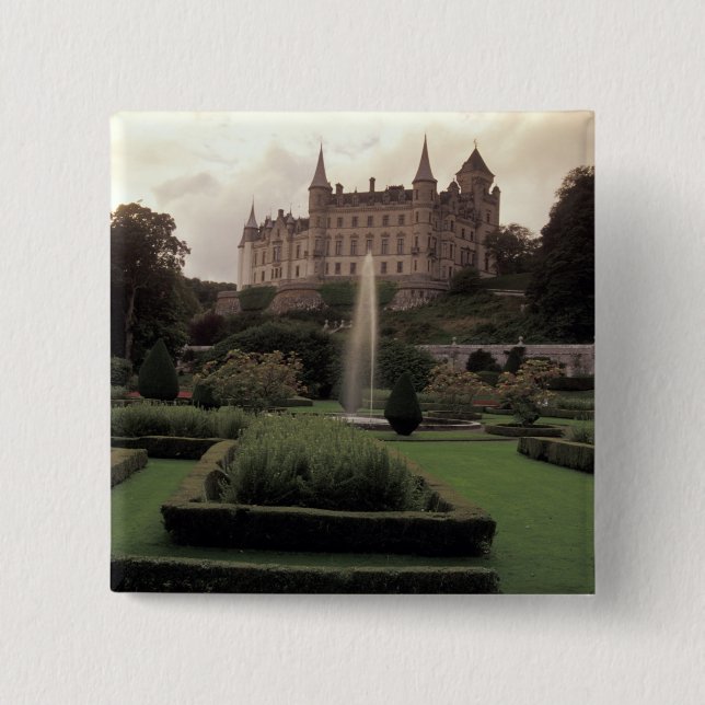 Dunrobin Castle, Scotland 15 Cm Square Badge (Front)
