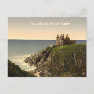 Dunsky Castle at Portpatrick Postcard