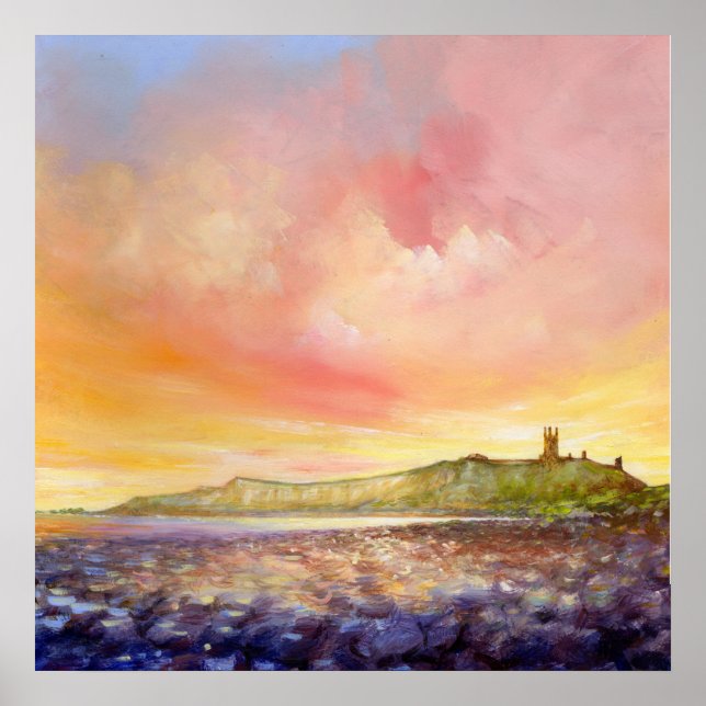 Dunstanburgh Castle Alnwick Northumberland Print (Front)