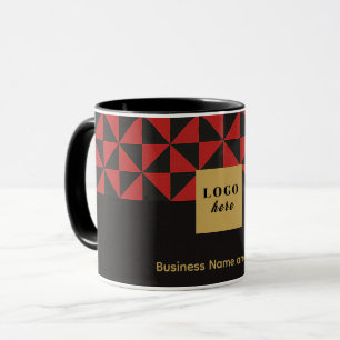 Duo black and crimson red craft - Business Logo Mug