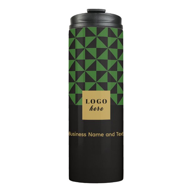 Duo black and green - Business LogoThermal Tumbler (Front)