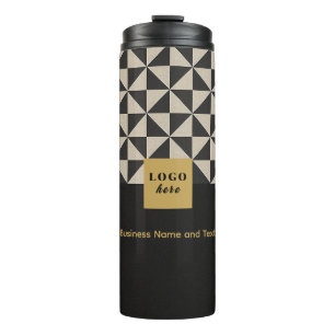 Duo black and grey - Business Logo Thermal Tumbler