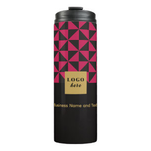 Duo black and pink - Business Logo Thermal Tumbler
