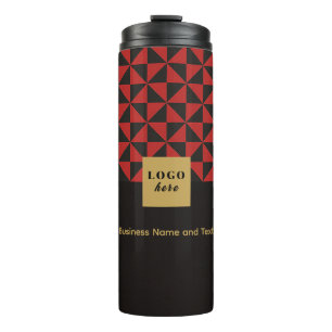 Duo black and red craft - Business Logo Thermal Tumbler
