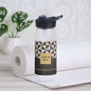 Duo black & grey - Business Logo Water Bottle