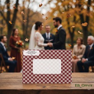 Duo Brown & Taupe Chequerboard Self Addressed Envelope