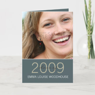 "Duo" Cadet Blue Graduation Invitation