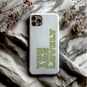 Duo coloured typography-You are lovely mantra iPhone 16 Case