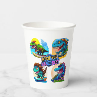duo dinosaur  paper cups
